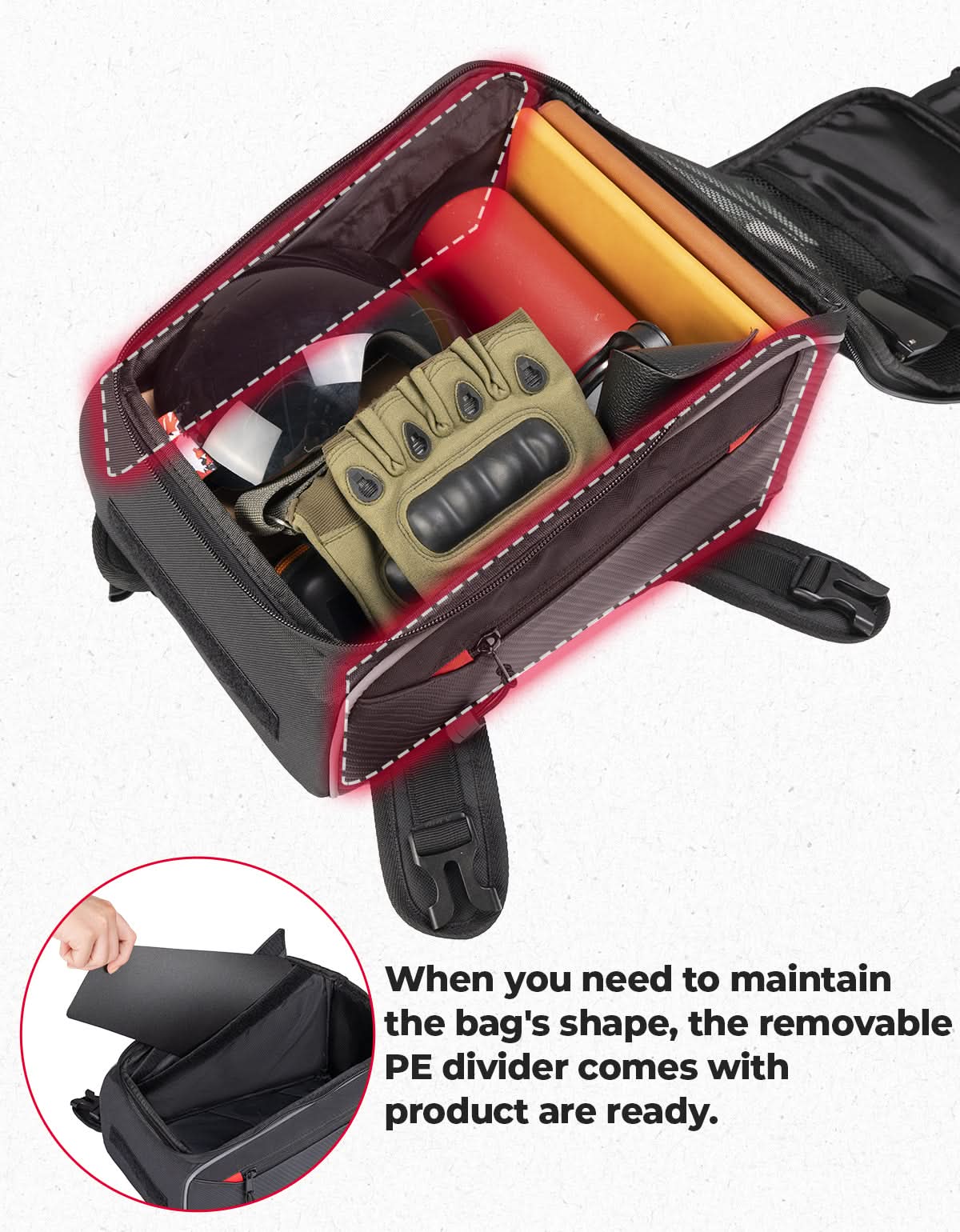 Photo of Motorcycle Tank Bag with Waterproof Cover for Most Motorcycles by Kemimoto - Premium for UTVs / Side by Sides