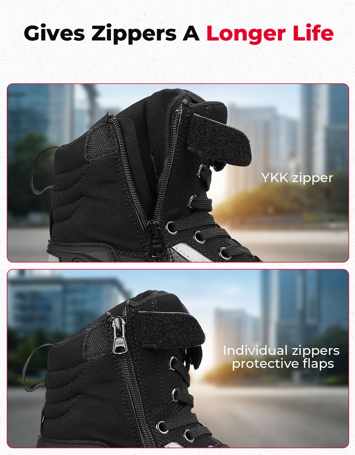 Photo of Men's Motorcycle Riding Boots Anti-Slip High Top Protective by Kemimoto - Premium for UTVs / Side by Sides
