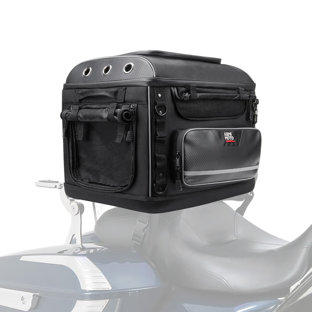 Photo of Motorcycle Pet Carrier Bag for Street Glide Road King by Kemimoto - Premium for UTVs / Side by Sides