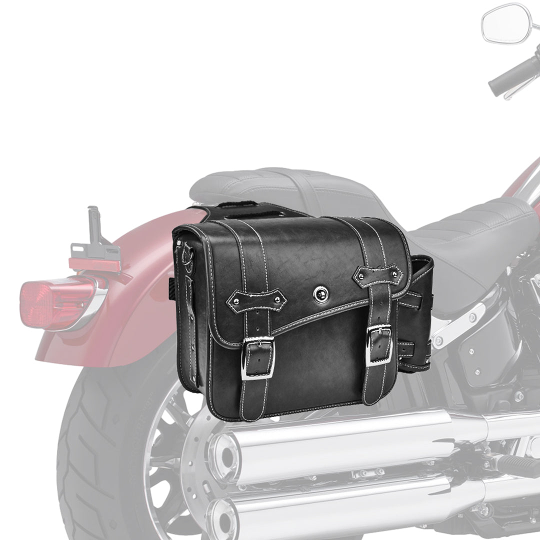 Photo of Motorcycle PU Leather Saddlebag for Softail Dyna Road King V-star Shadow by Kemimoto - Premium for UTVs / Side by Sides