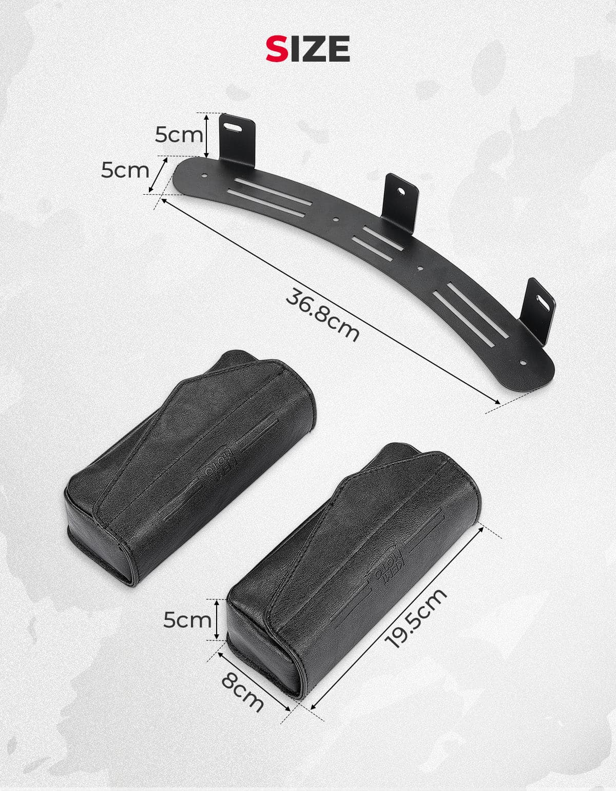 Photo of Motorcycle Windshield Bag for King-Size (2 PCS) by Kemimoto - Premium for UTVs / Side by Sides
