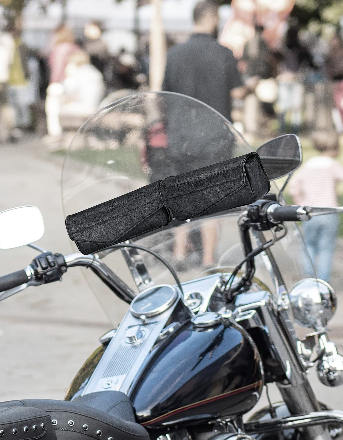 Photo of Motorcycle Windshield Bag for King-Size (2 PCS) by Kemimoto - Premium for UTVs / Side by Sides