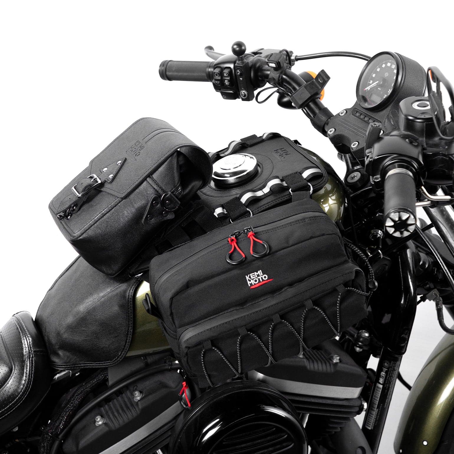 Photo of Motorcycle Fuel Tank Protector Bags for Sport Softail Touring Dyna by Kemimoto - Premium for UTVs / Side by Sides