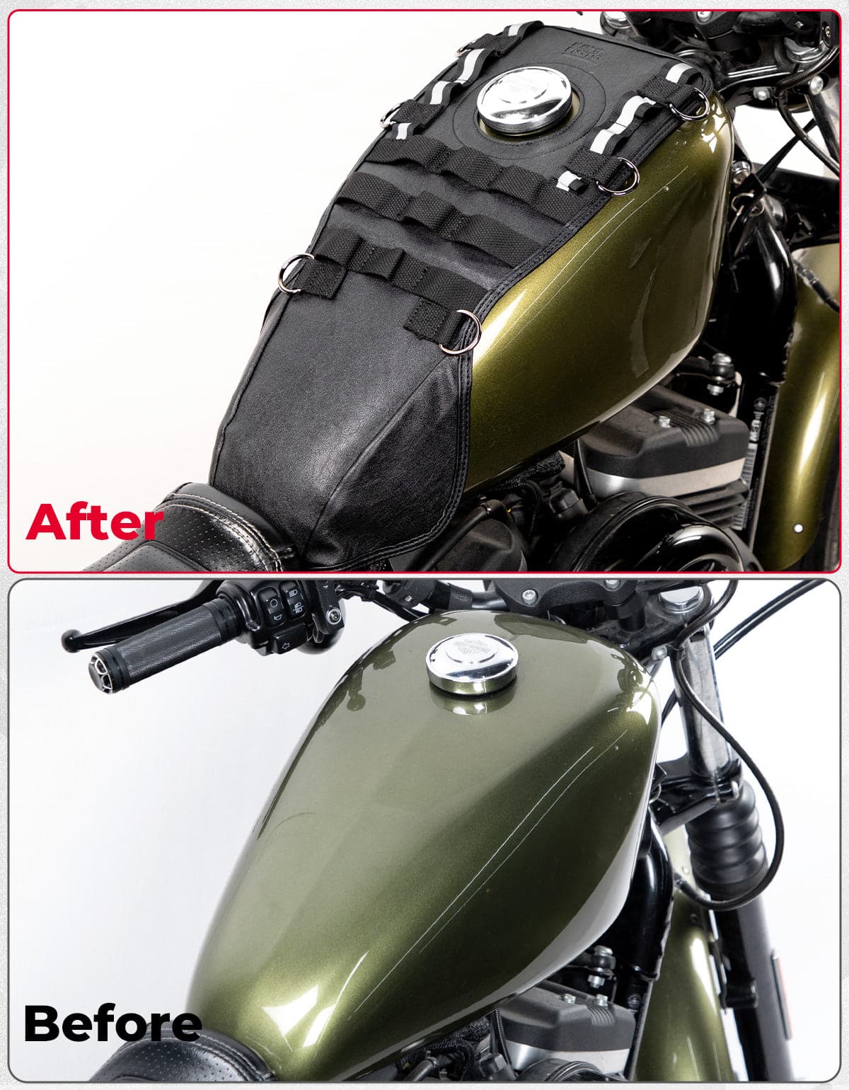 Photo of Motorcycle Fuel Tank Protector Bags for Sport Softail Touring Dyna by Kemimoto - Premium for UTVs / Side by Sides