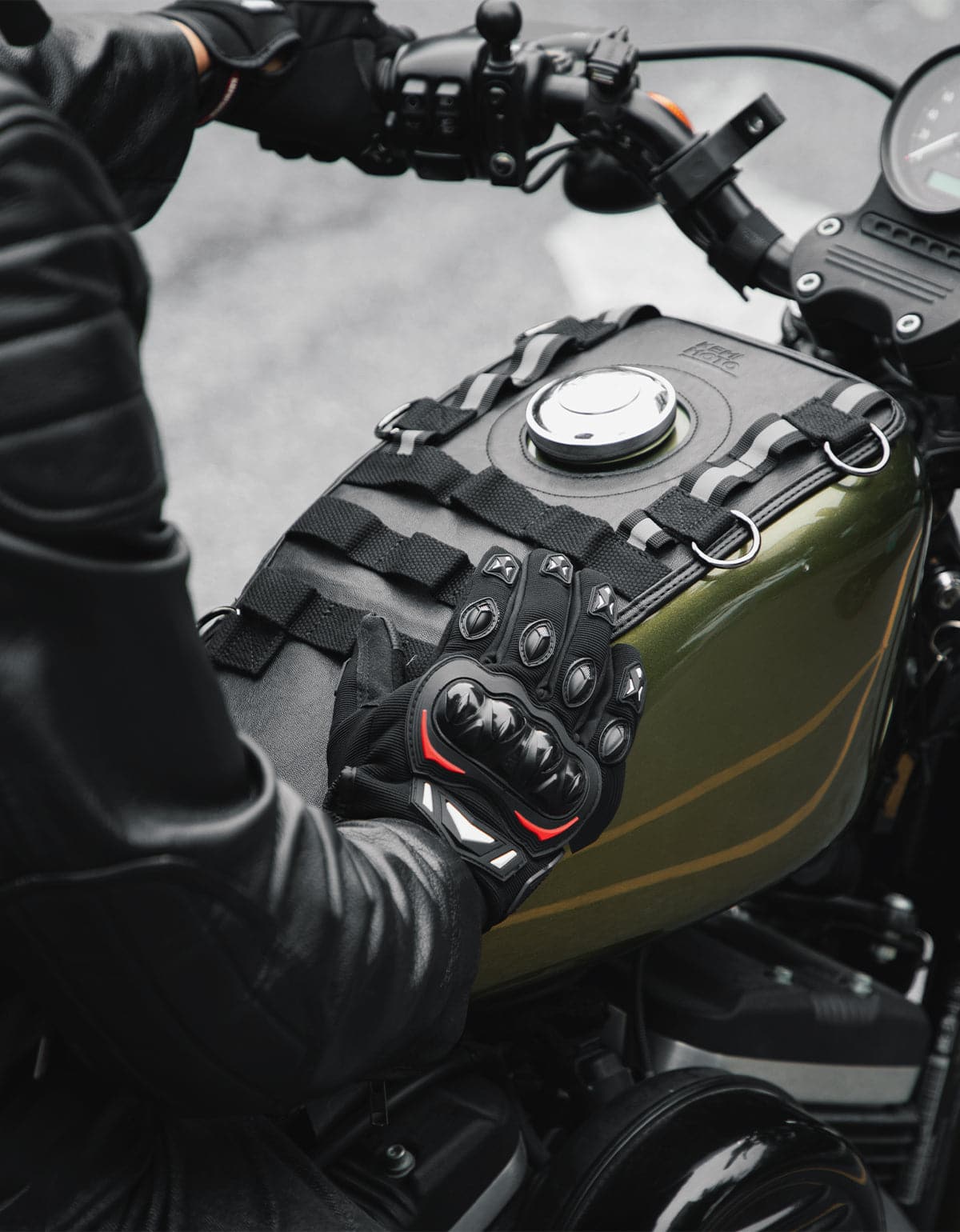 Photo of Motorcycle Fuel Tank Protector Bags for Sport Softail Touring Dyna by Kemimoto - Premium for UTVs / Side by Sides
