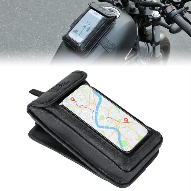 Photo of Magnetic PU Leather Motorcycle Tank Phone Bag, 6.9 Inch by Kemimoto - Premium for UTVs / Side by Sides