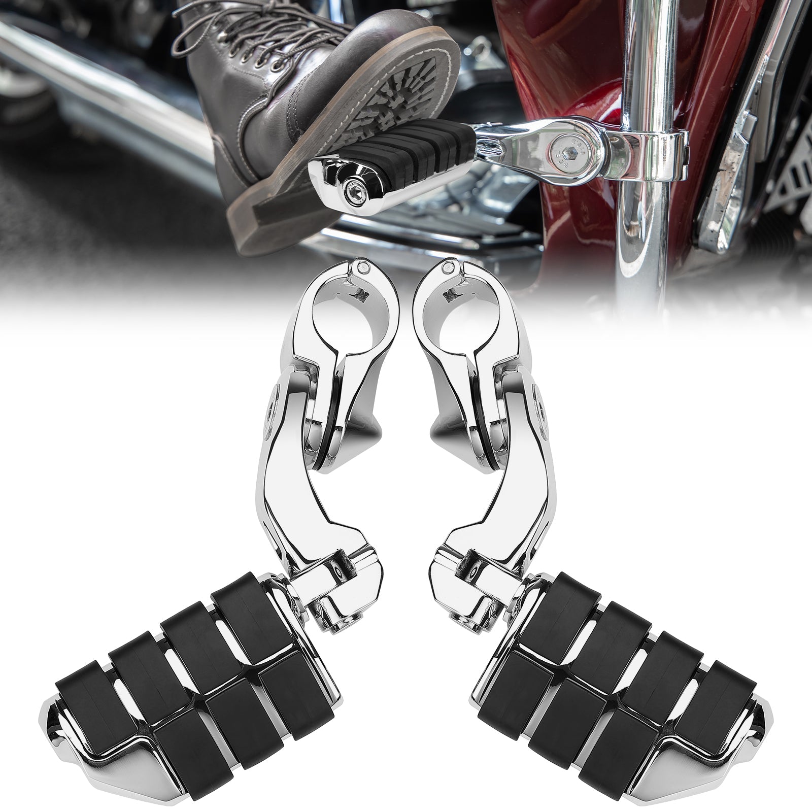 Photo of Motorcycle Highway Pegs, Foot Pegs for Sportster Softail Dyna by Kemimoto - Premium for UTVs / Side by Sides