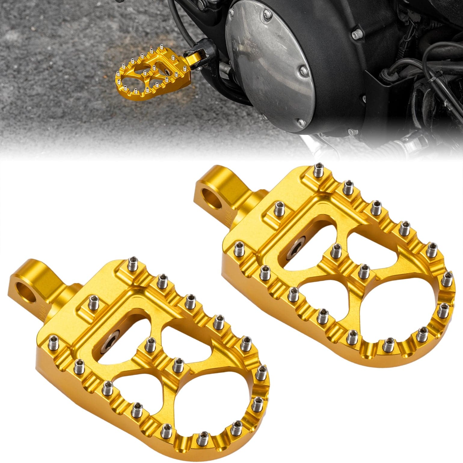 Photo of Kemimoto Foot Pegs for Dyna 1993-2017, Sportster 2000-2017, Iron 883 2009-2017 by Kemimoto - Premium for UTVs / Side by Sides