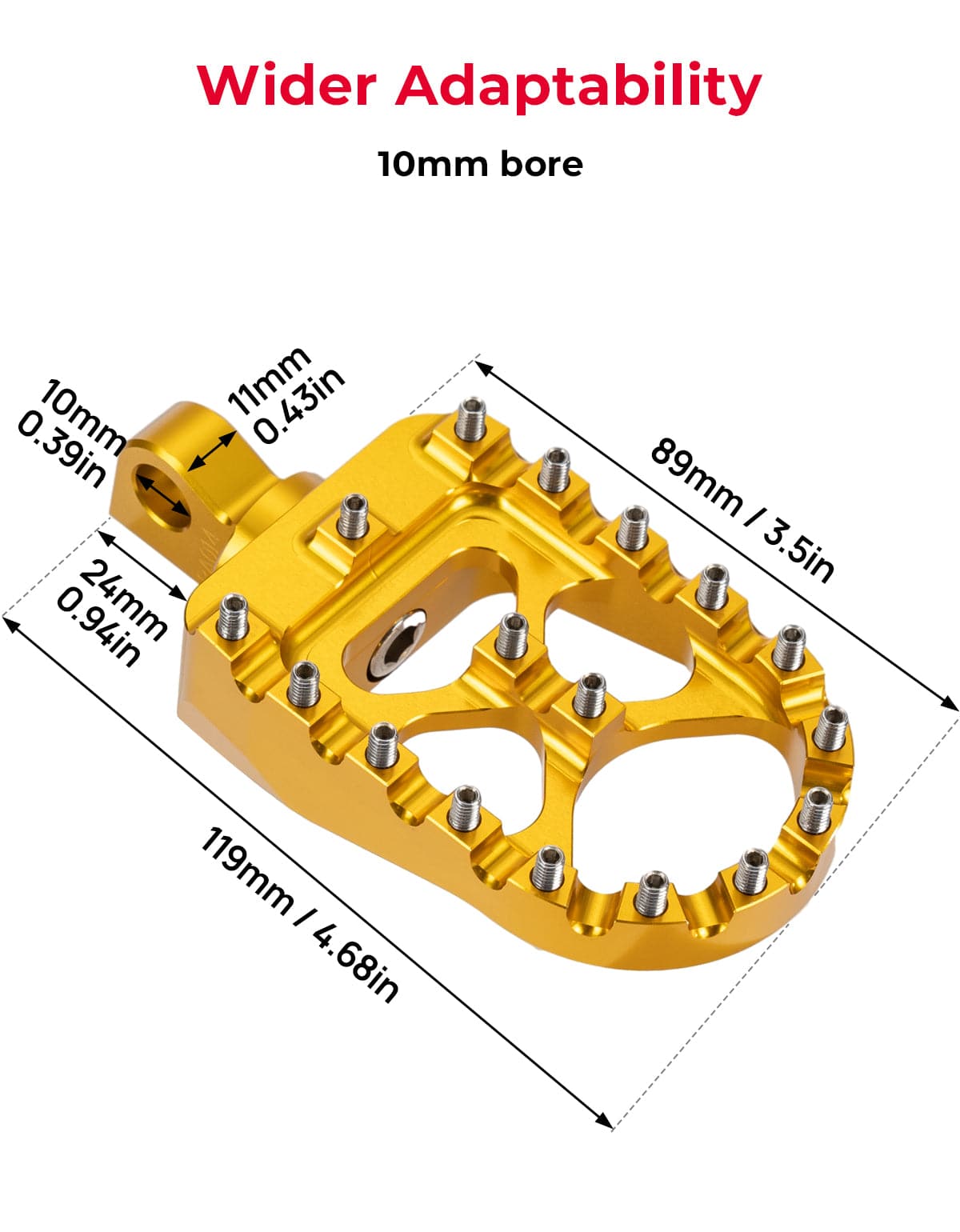 Photo of Kemimoto Foot Pegs for Dyna 1993-2017, Sportster 2000-2017, Iron 883 2009-2017 by Kemimoto - Premium for UTVs / Side by Sides