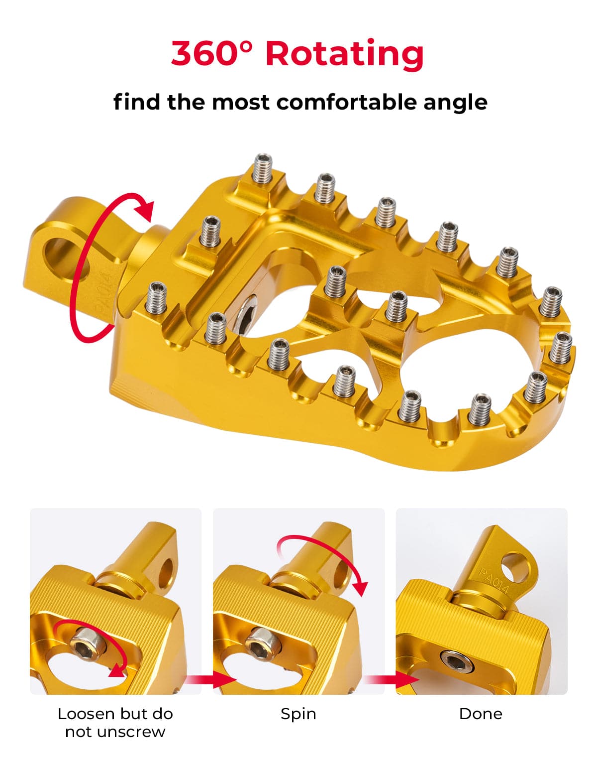 Photo of Kemimoto Foot Pegs for Dyna 1993-2017, Sportster 2000-2017, Iron 883 2009-2017 by Kemimoto - Premium for UTVs / Side by Sides