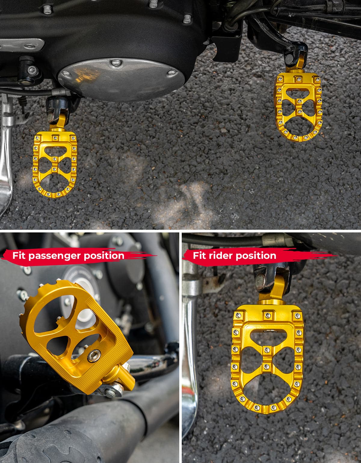 Photo of Kemimoto Foot Pegs for Dyna 1993-2017, Sportster 2000-2017, Iron 883 2009-2017 by Kemimoto - Premium for UTVs / Side by Sides
