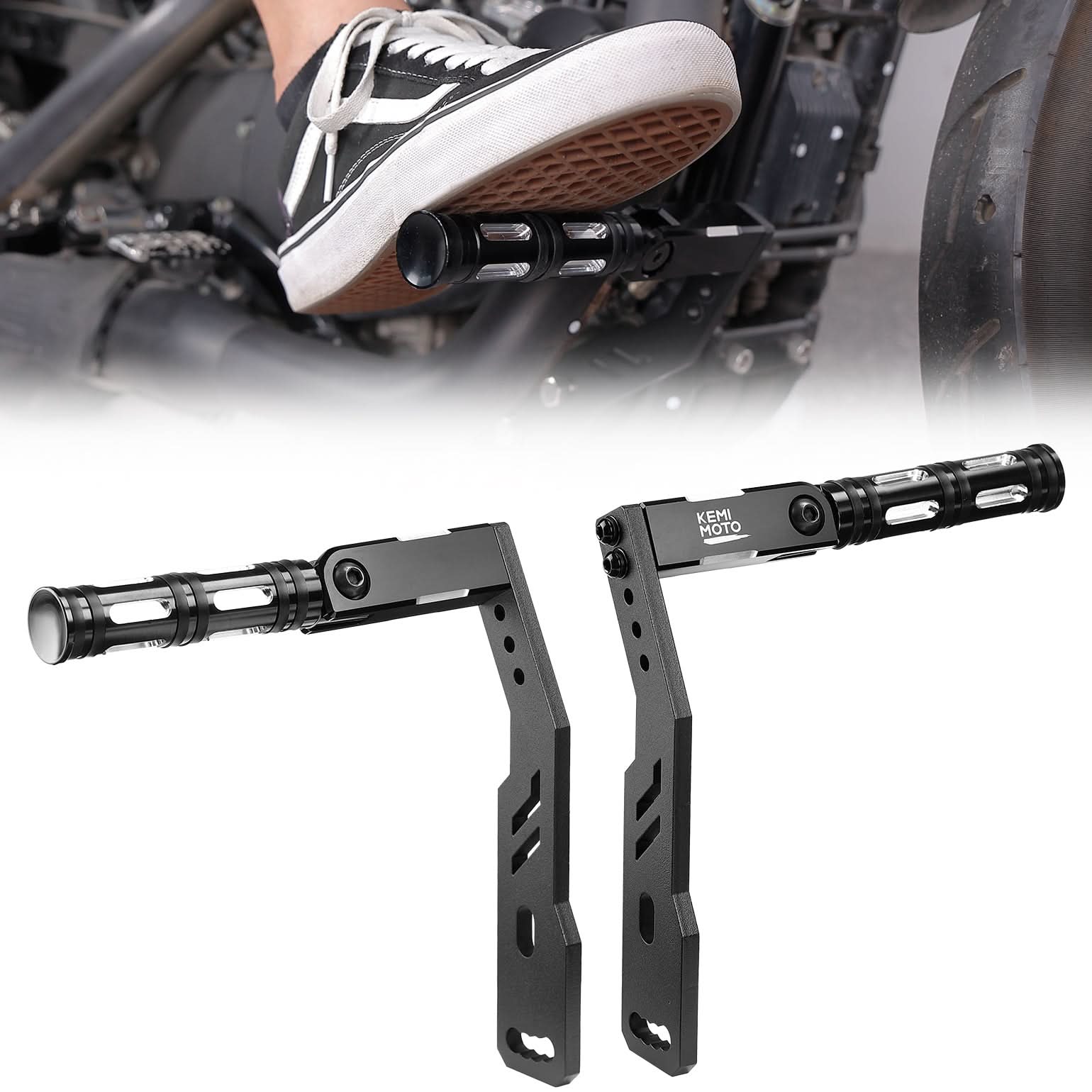 Photo of Highway Pegs Adjustable Foot Pegs Mount Kit for Sportster 883 1200 Iron 883 by Kemimoto - Premium for UTVs / Side by Sides