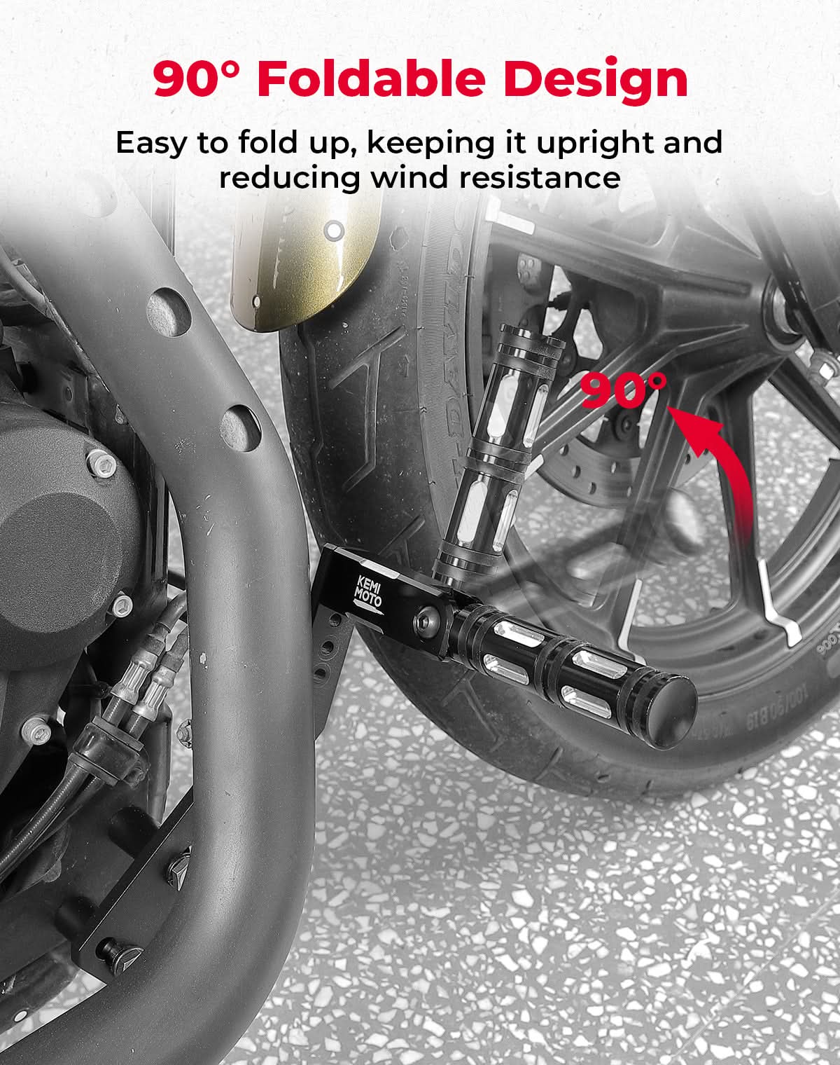 Photo of Kemimoto Highway Pegs Adjustable Foot Pegs Mount Kit for Sportster 883 1200 Iron 883 by Kemimoto - Premium for UTVs / Side by Sides