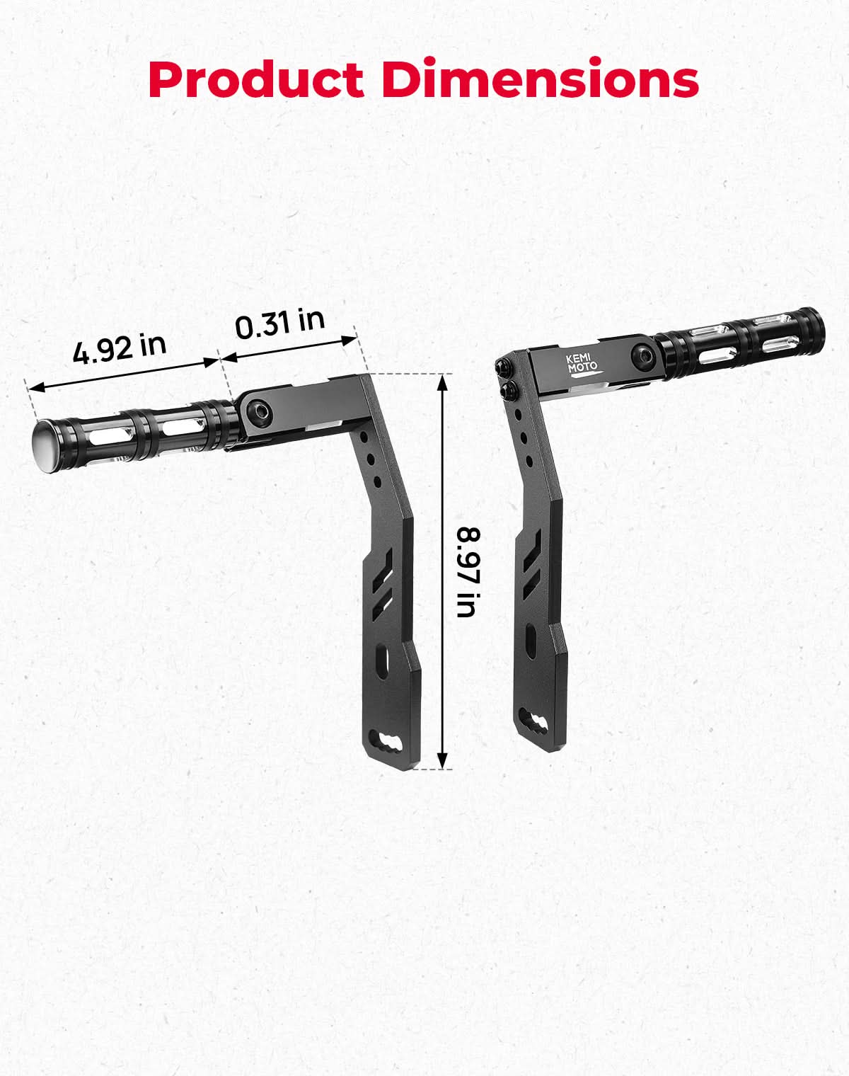 Photo of Kemimoto Highway Pegs Adjustable Foot Pegs Mount Kit for Sportster 883 1200 Iron 883 by Kemimoto - Premium for UTVs / Side by Sides