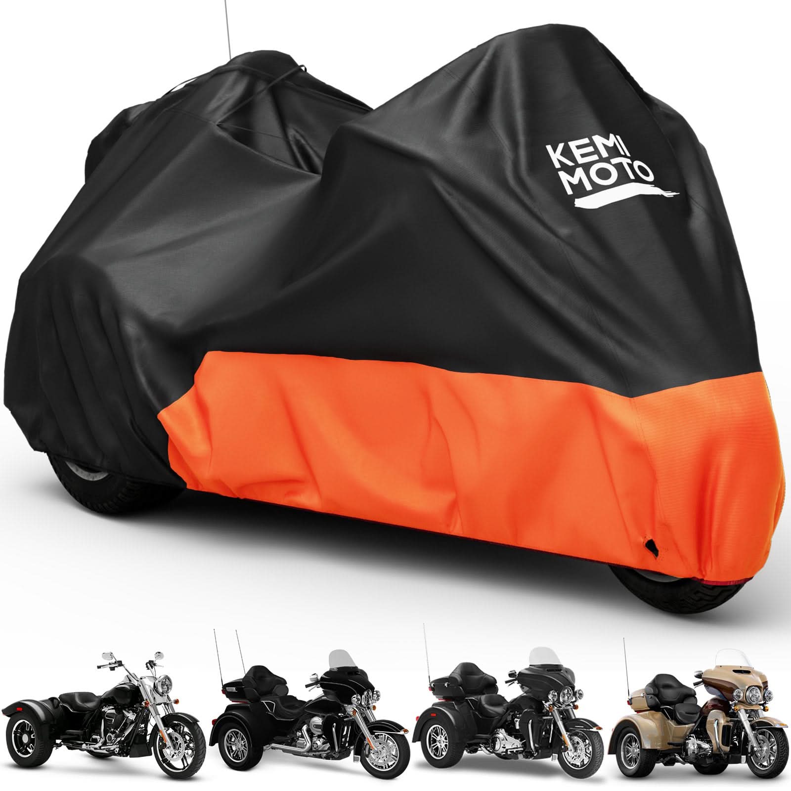 Photo of Upgraded Motorcycle Trike Cover 3 Wheel Waterproof Cover for Trike Models by Kemimoto - Premium for UTVs / Side by Sides