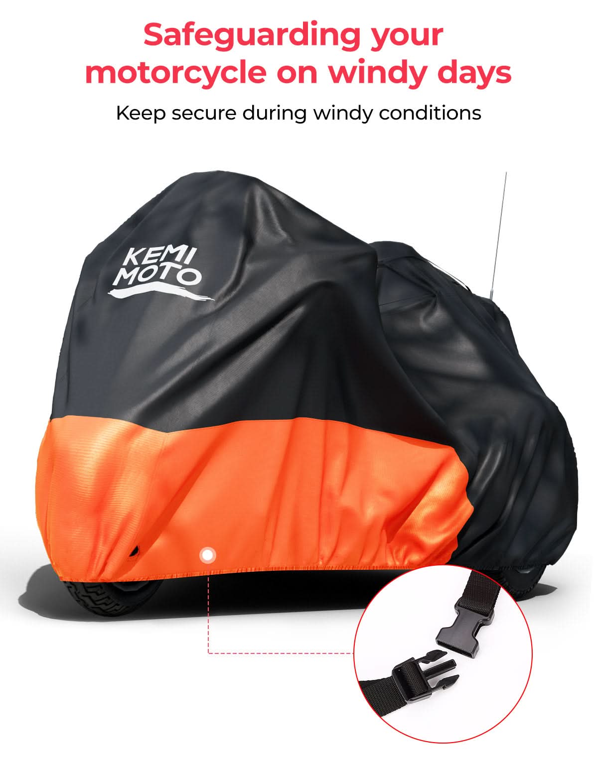 Photo of Upgraded Motorcycle Trike Cover 3 Wheel Waterproof Cover for Trike Models by Kemimoto - Premium for UTVs / Side by Sides
