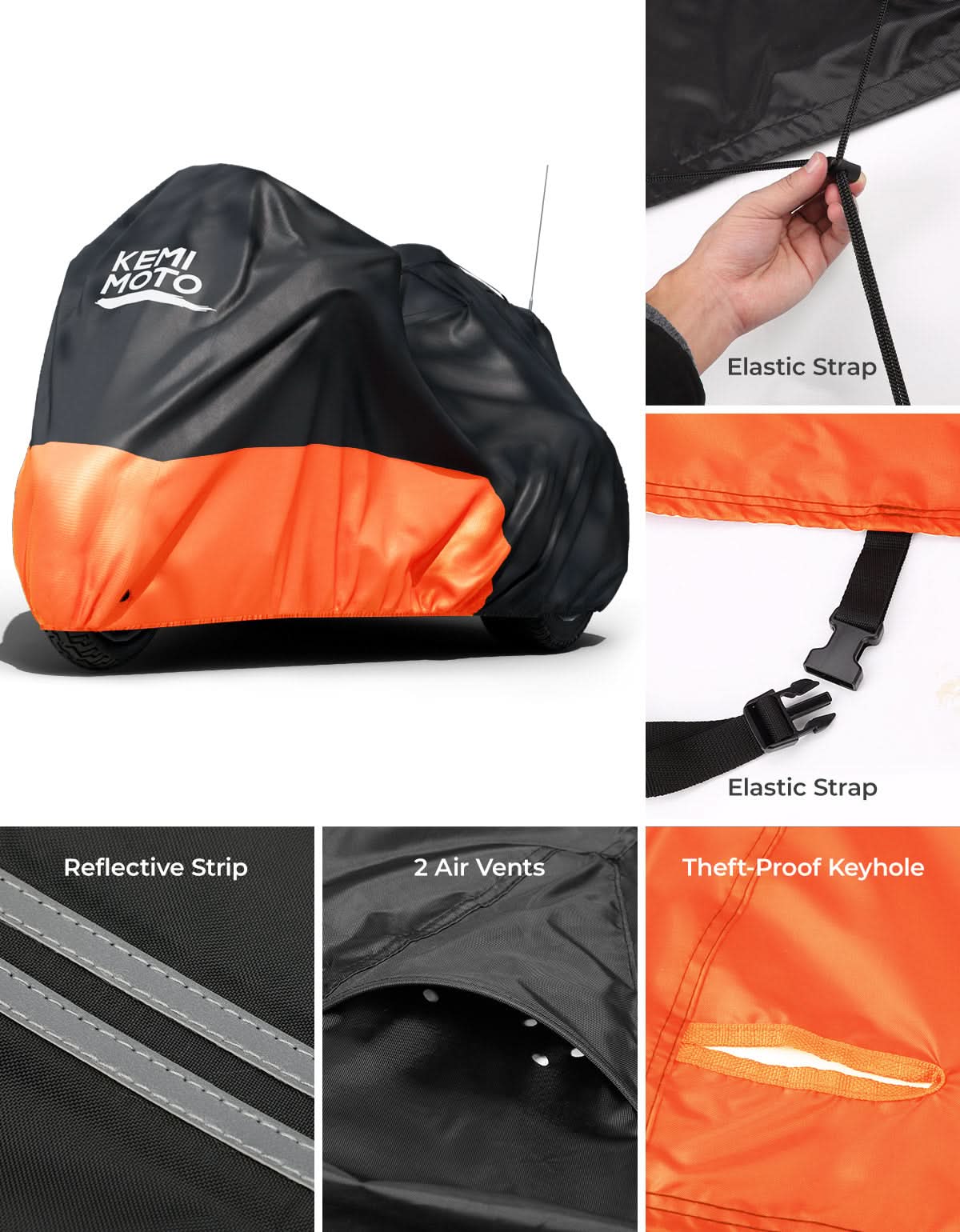 Photo of Upgraded Motorcycle Trike Cover 3 Wheel Waterproof Cover for Trike Models by Kemimoto - Premium for UTVs / Side by Sides