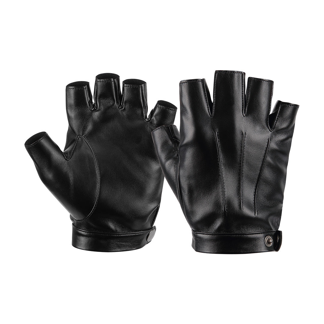 Photo of Kemimoto Fingerless Driving Gloves, PU Faux Leather Half Finger Glove for Men Women Teens by Kemimoto - Premium for UTVs / Side by Sides