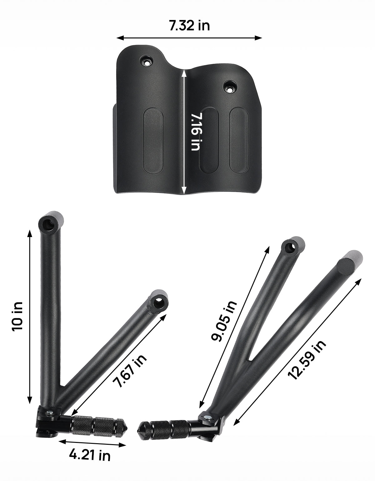 Photo of Passenger Footpeg Mount Kit Black for Sportster S 1250 by Kemimoto - Premium for UTVs / Side by Sides