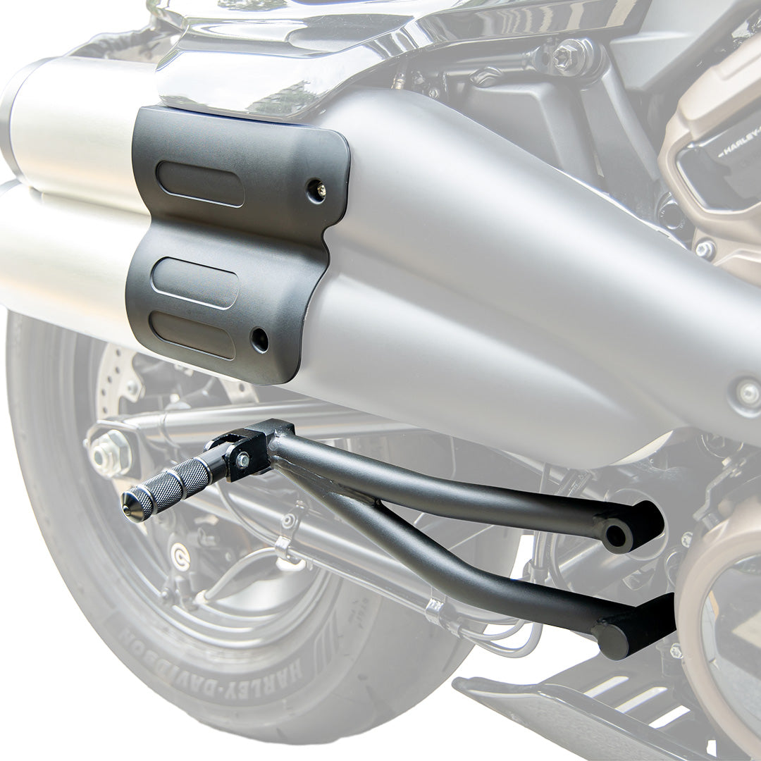 Photo of Passenger Footpeg Mount Kit Black for Sportster S 1250 by Kemimoto - Premium for UTVs / Side by Sides