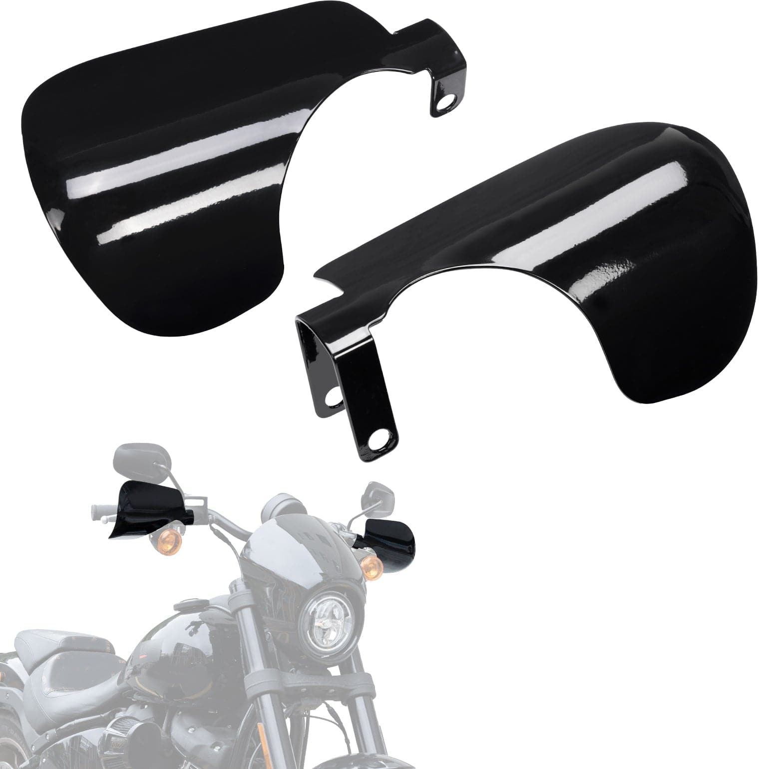 Photo of Upgraded Motorcycle Handguards 1 Pair for Softail Dyna Cruiser by Kemimoto - Premium for UTVs / Side by Sides