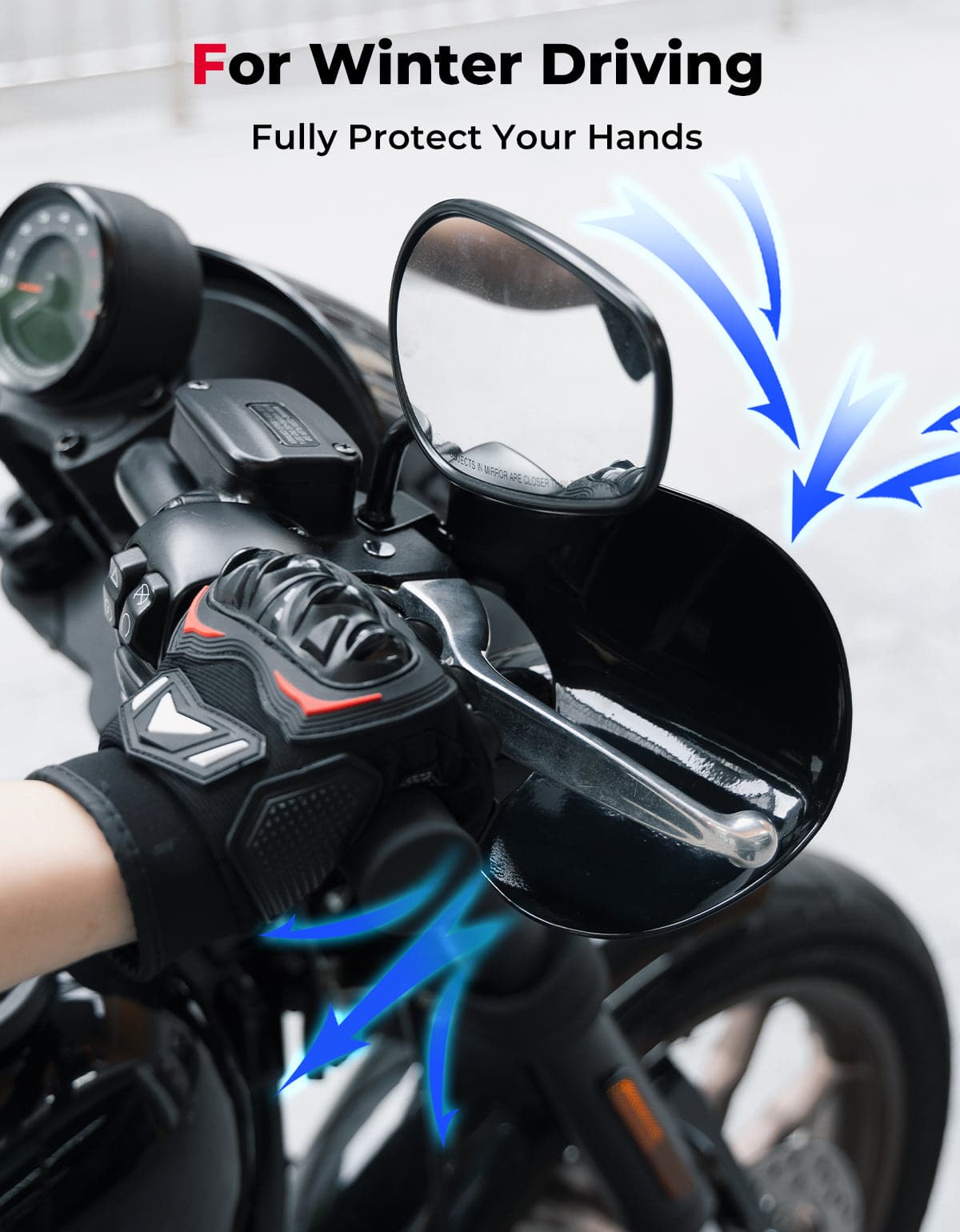 Photo of Upgraded Motorcycle Handguards 1 Pair for Softail Dyna Cruiser by Kemimoto - Premium for UTVs / Side by Sides