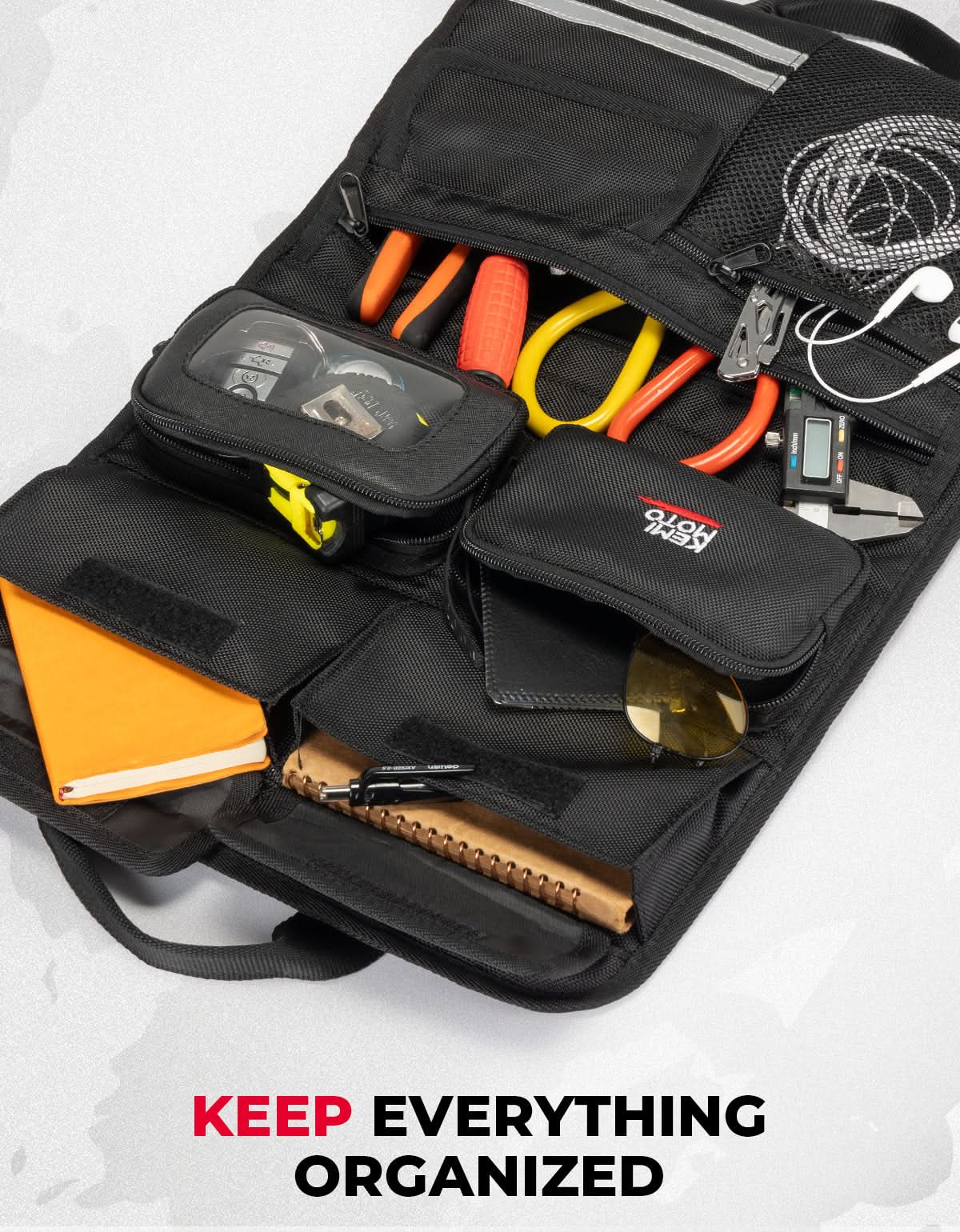 Photo of Tour Pack Lid Organizer for Road Glide Road King Street Glide Touring Model by Kemimoto - Premium for UTVs / Side by Sides