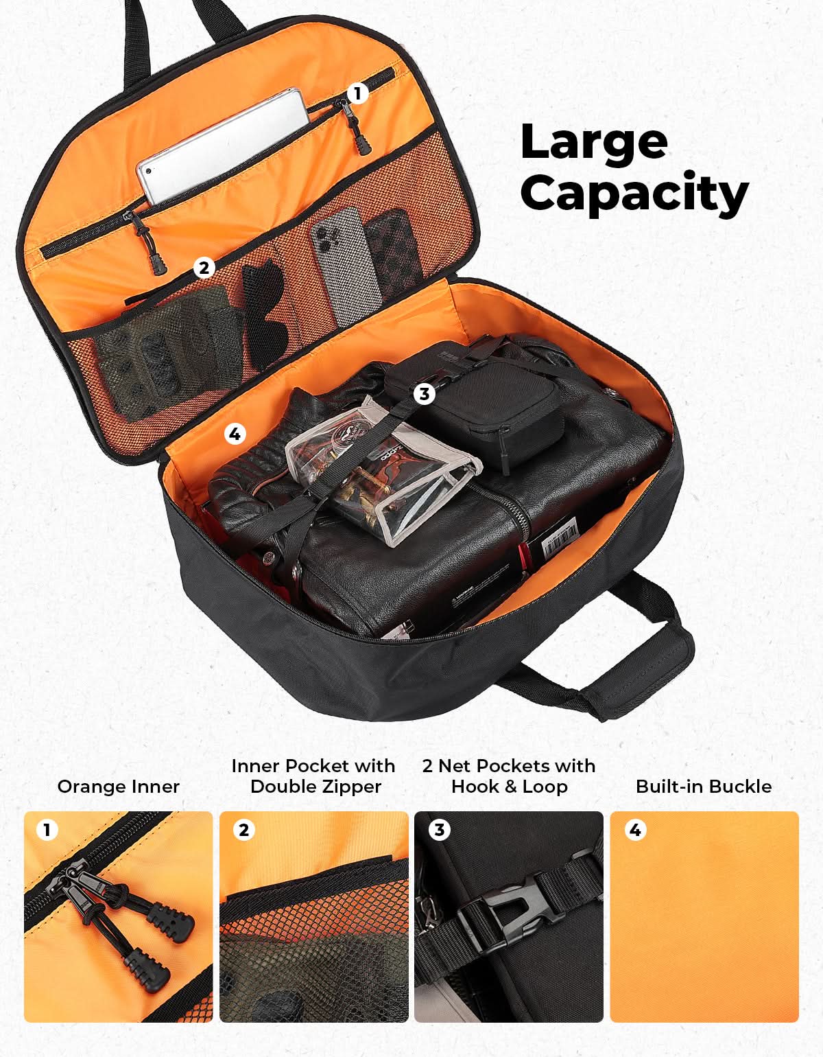 Photo of Upgraded Tour Pack Organizer 40L for Touring Models by Kemimoto - Premium for UTVs / Side by Sides