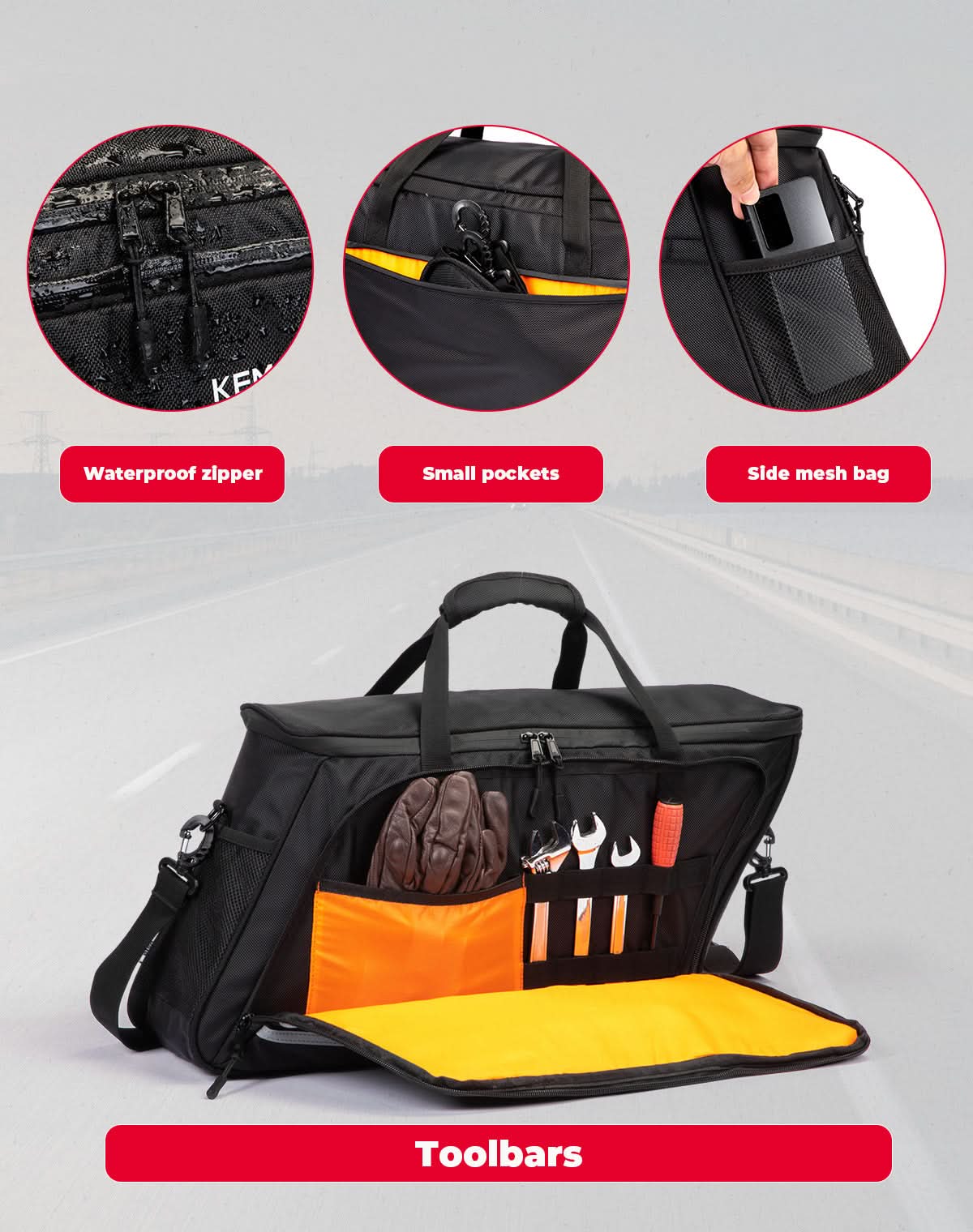 Photo of Upgrade Leakproof Saddlebag Cooler for Touring Road Glide Street Glide Road King by Kemimoto - Premium for UTVs / Side by Sides