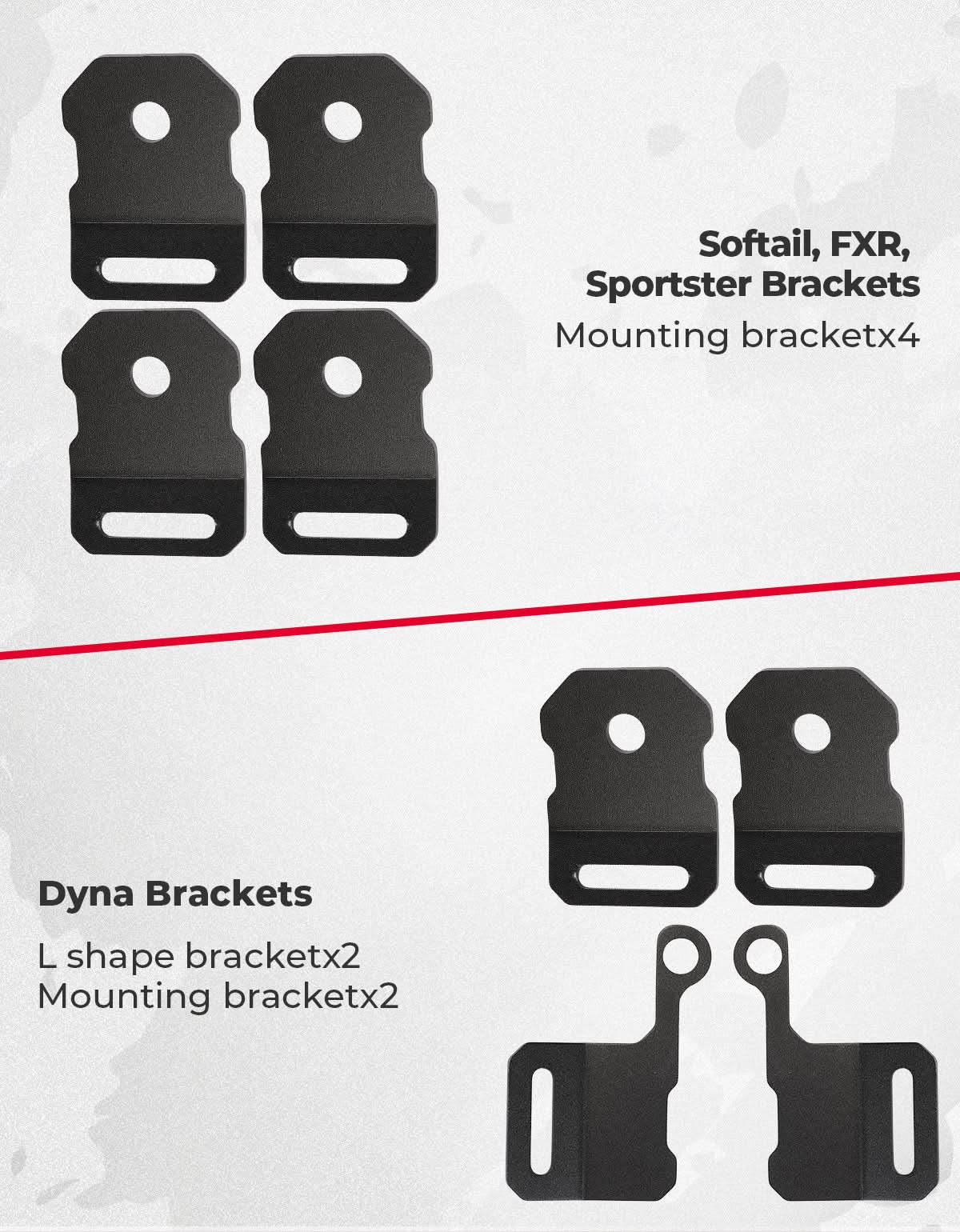 Photo of Motorcycle SaddleBags 15L with Brackets for Softail Dyna Sportster Cruiser by Kemimoto - Premium for UTVs / Side by Sides