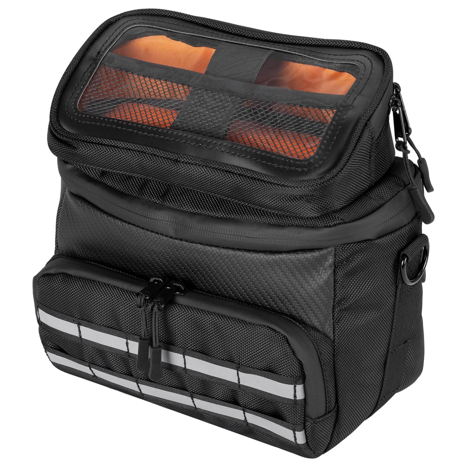 Photo of Motorcycle Handlebar Tool Bag for Cruiser Softail Dyna Sportster by Kemimoto - Premium for UTVs / Side by Sides