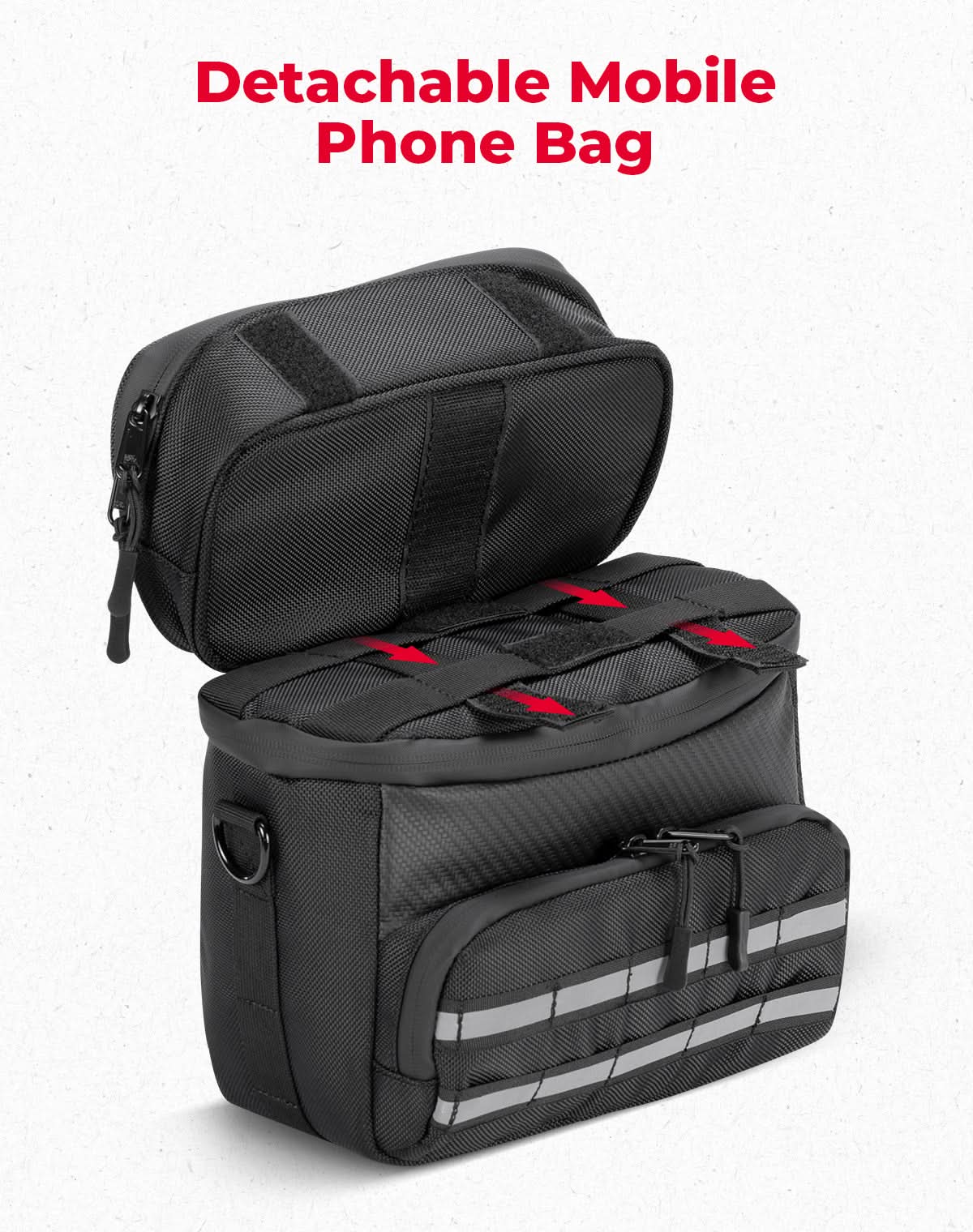 Photo of Motorcycle Handlebar Tool Bag for Cruiser Softail Dyna Sportster by Kemimoto - Premium for UTVs / Side by Sides