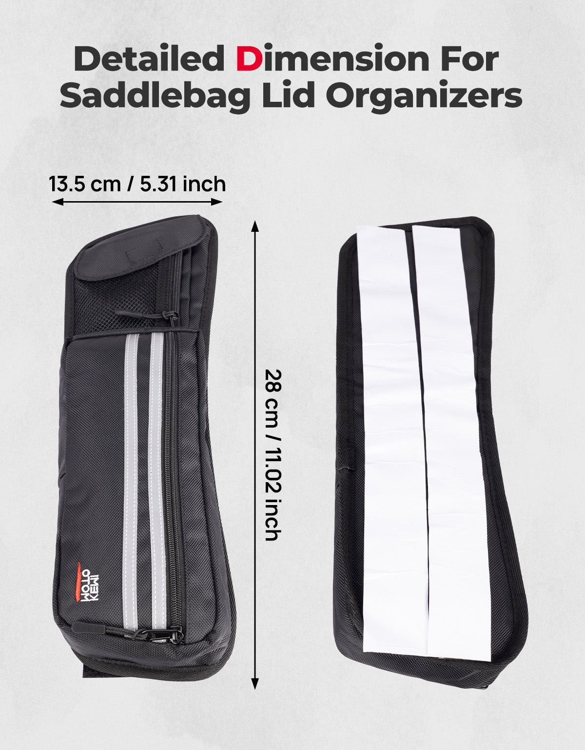 Photo of Upgraded Saddlebag Lid Organizers 2 Pack for Touring Street Glide Road King by Kemimoto - Premium for UTVs / Side by Sides