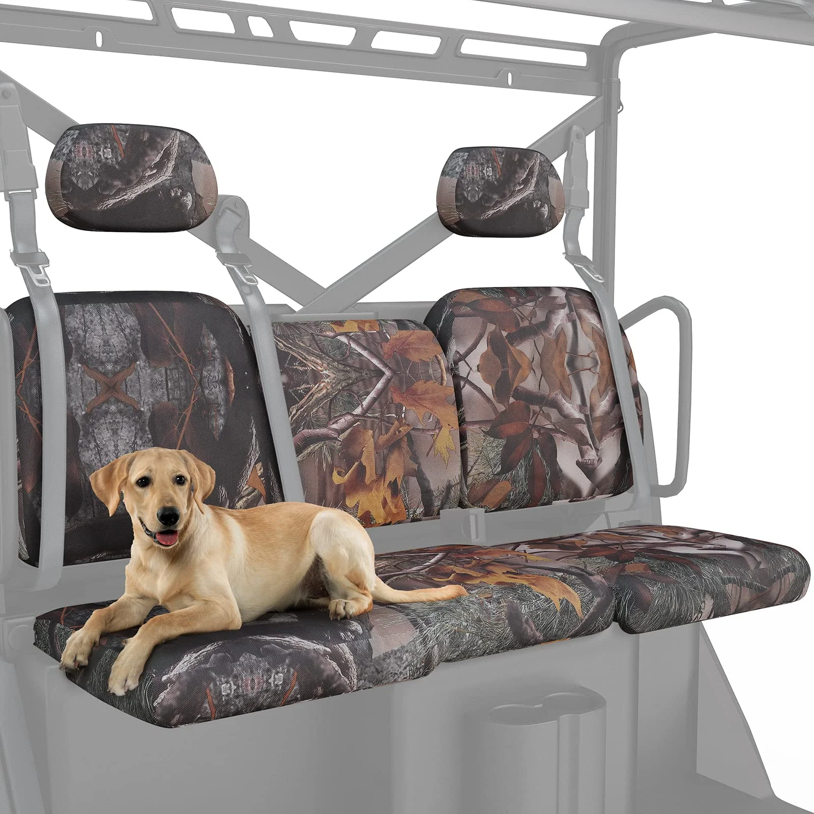 Photo of Split Bench Seat Covers for Polaris Ranger XP 1000/CREW (6 PCS) by Kemimoto - Premium for UTVs / Side by Sides