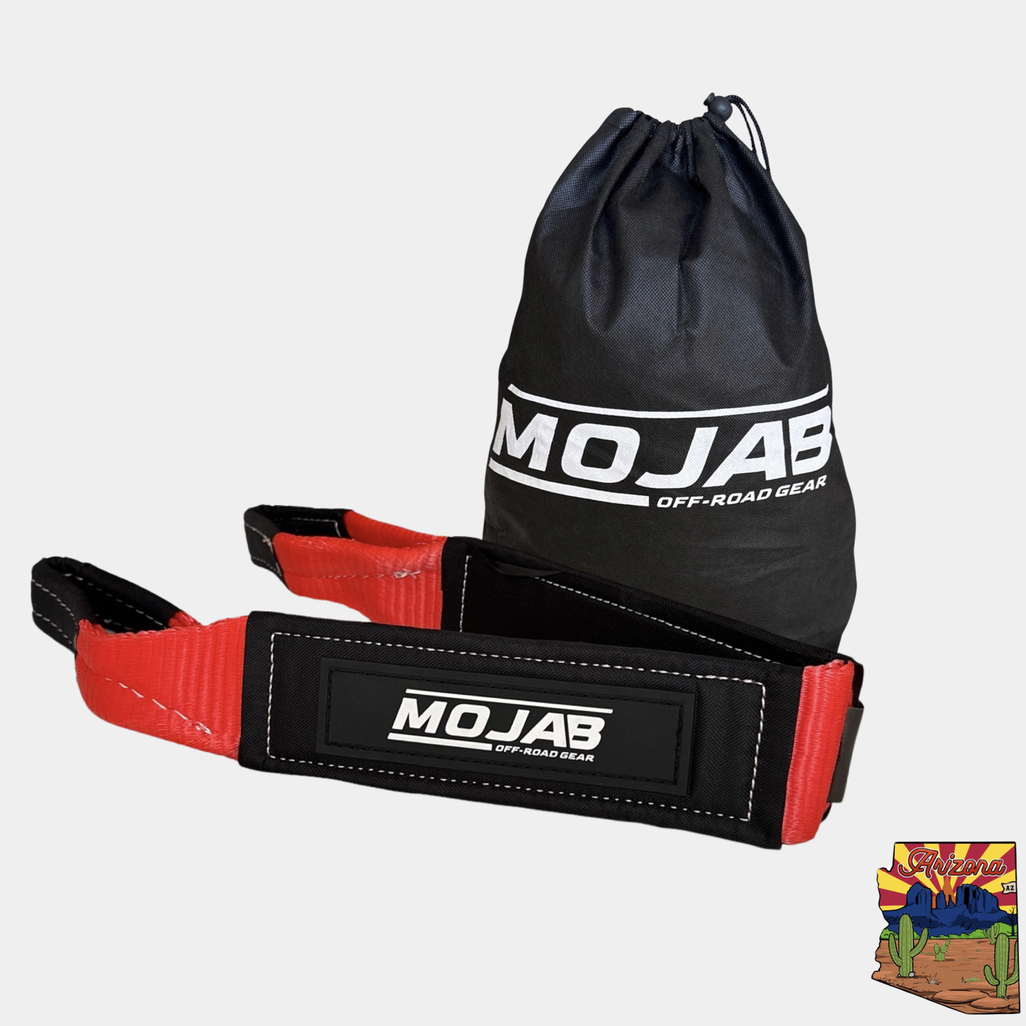 Photo of 3'' x 4' Short Strap / Winch Strap (Lifetime Warranty) by MOJAB OFFROAD - Premium Tow Strap for UTVs / Side by Sides