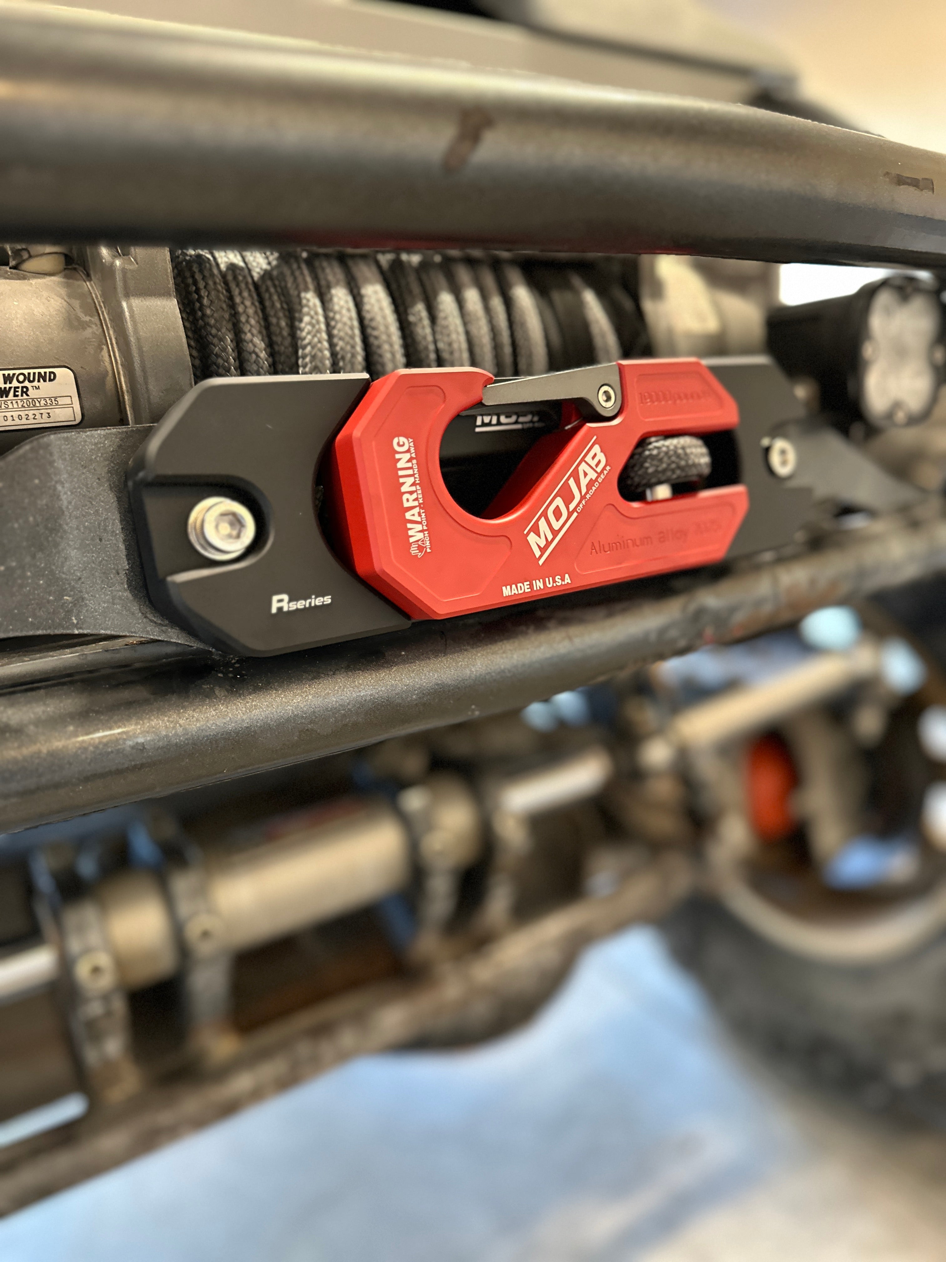 Photo of Aluminum Recessed Winch Shackle with Fairlead Kit, closed latch (LIFE TIME WARRANTY*) by MOJAB OFFROAD - Premium Winches & Winch Mounts for UTVs / Side by Sides