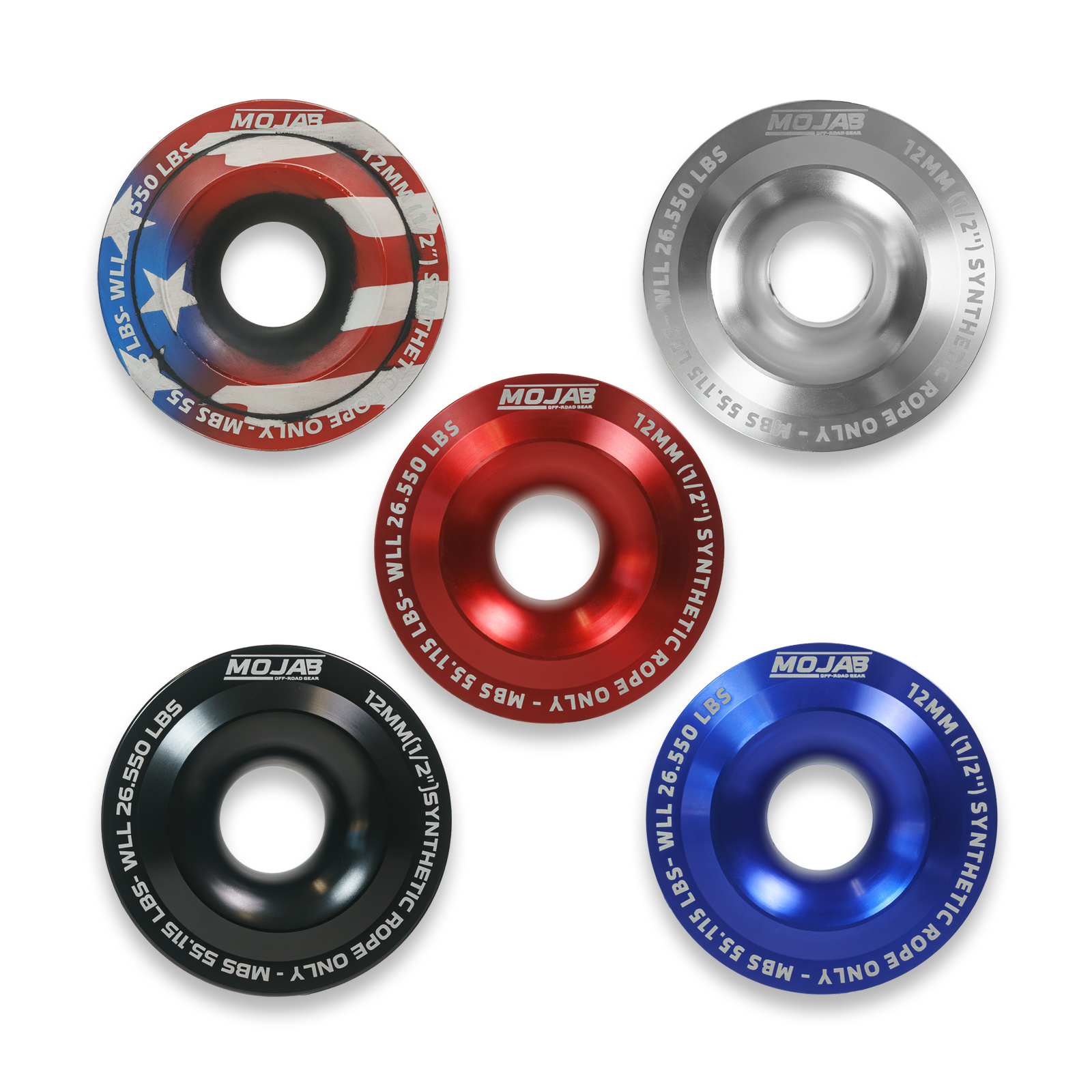 Photo of XL Snatch ring (diameter 4.7'') LIFETIME WARRANTY* by MOJAB OFFROAD - Premium Snatch ring for UTVs / Side by Sides