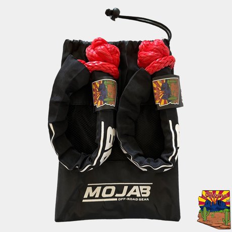 Photo of Soft Shackle 3/8'' x 22” with sleeve and bag (Set of 2 Shackles) (Lifetime Warranty) by MOJAB OFFROAD - Premium Soft Shackle for UTVs / Side by Sides