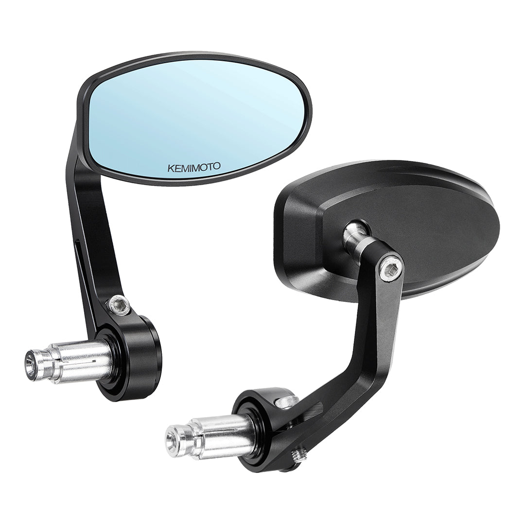 Photo of Motorcycle Handlebar Rearview Mirrors by Kemimoto - Premium for UTVs / Side by Sides