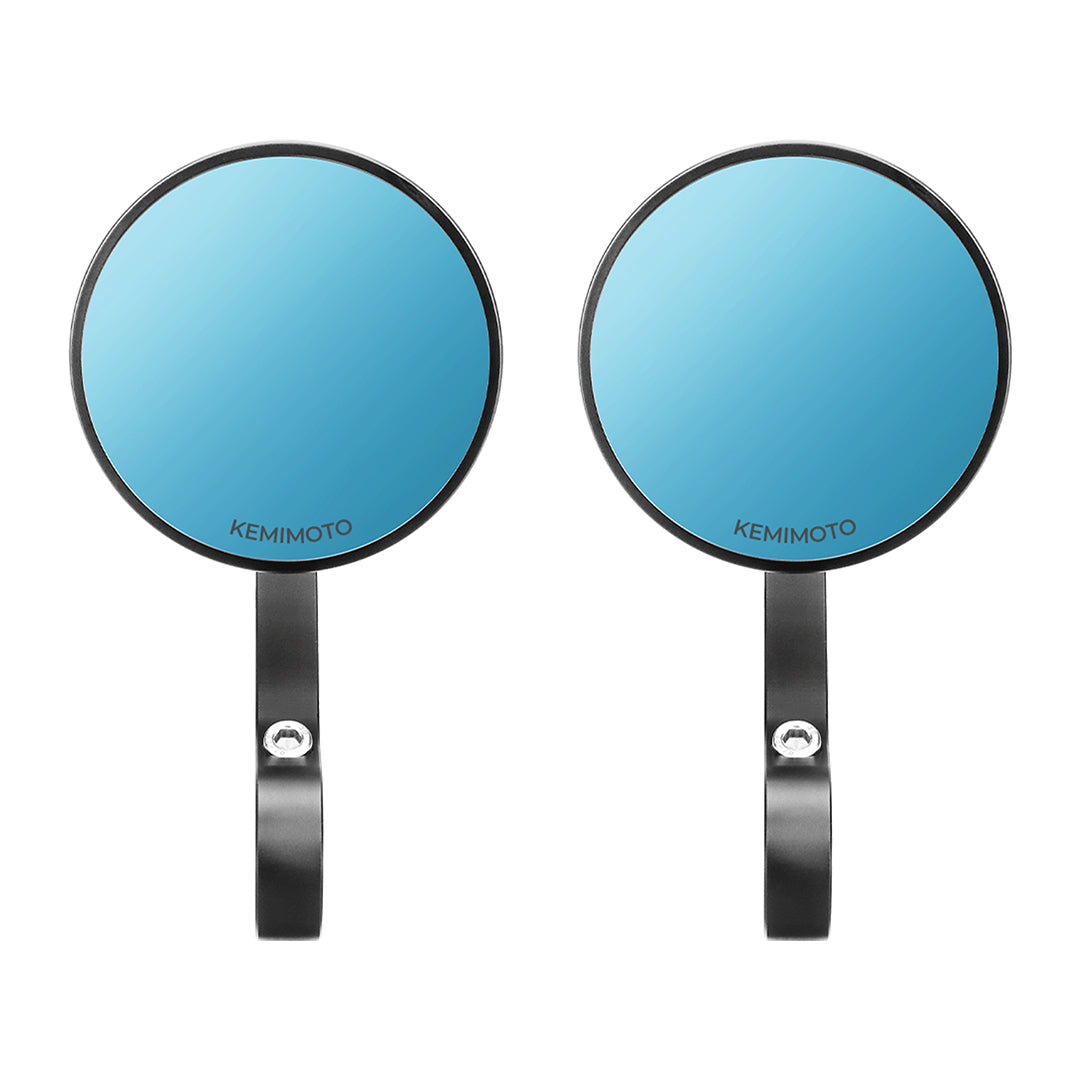 Photo of Motorcycle Handlebar End Mirrors for 7/8" Handle Round by Kemimoto - Premium for UTVs / Side by Sides