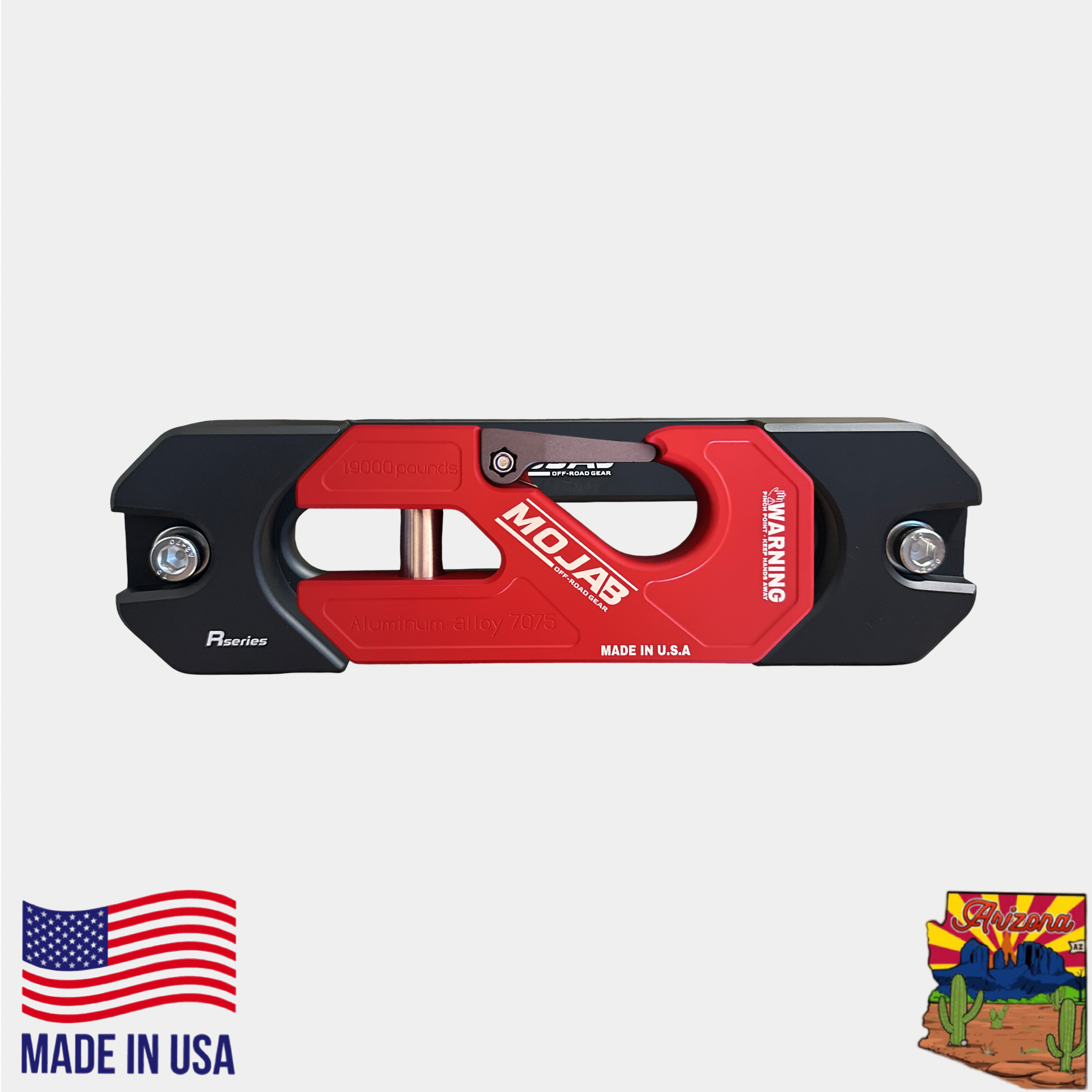 Photo of Aluminum Recessed Winch Shackle with Fairlead Kit, closed latch (LIFE TIME WARRANTY*) by MOJAB OFFROAD - Premium Winches & Winch Mounts for UTVs / Side by Sides