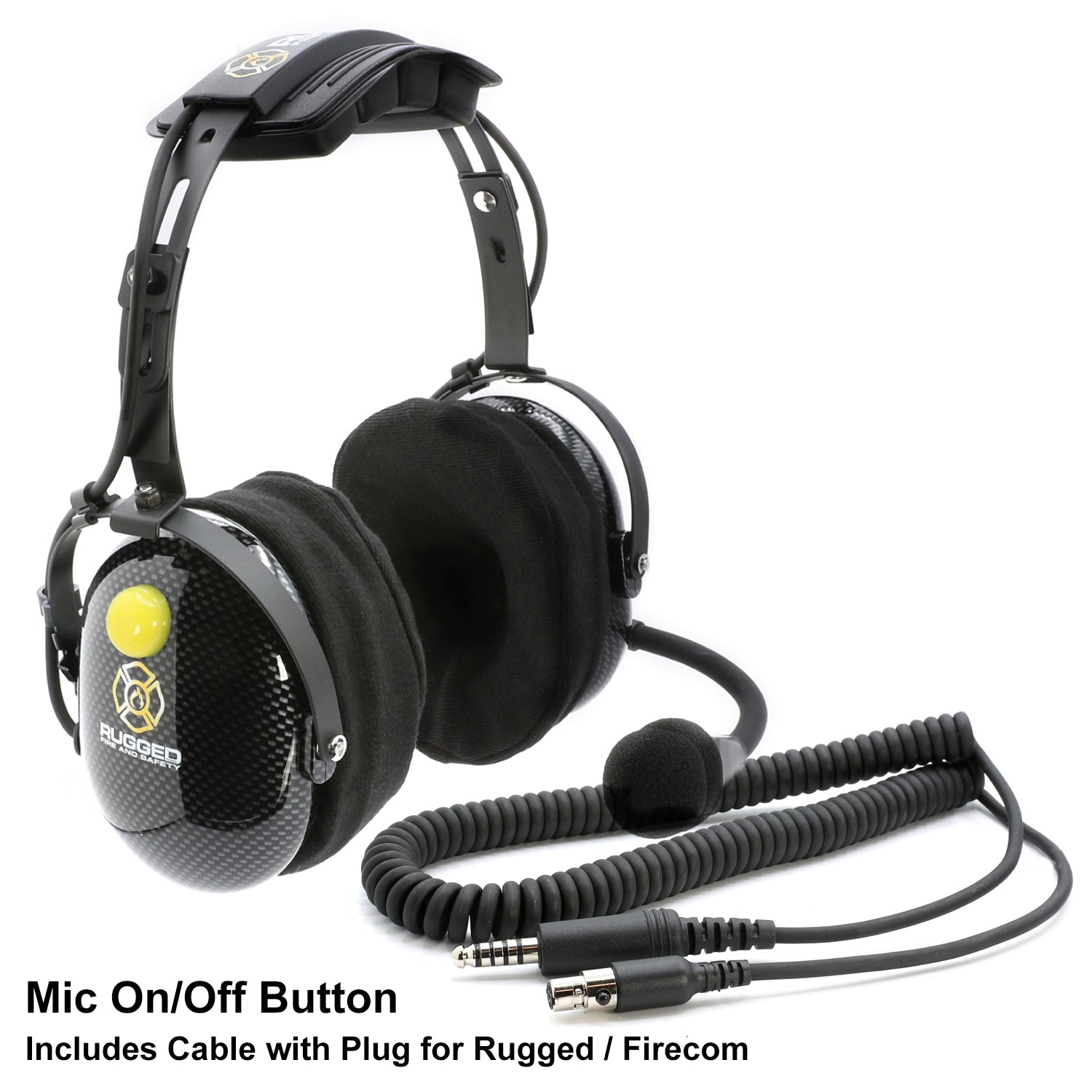 Photo of FHS Over-The-Head Fire Safety Industrial Headset by Rugged Radios - Premium for UTVs / Side by Sides
