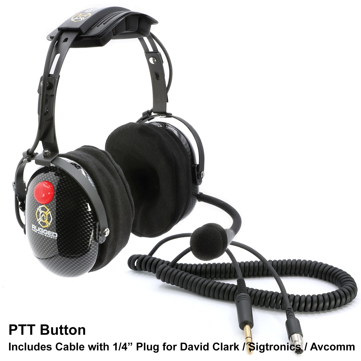 Photo of FHS Over-The-Head Fire Safety Industrial Headset by Rugged Radios - Premium for UTVs / Side by Sides