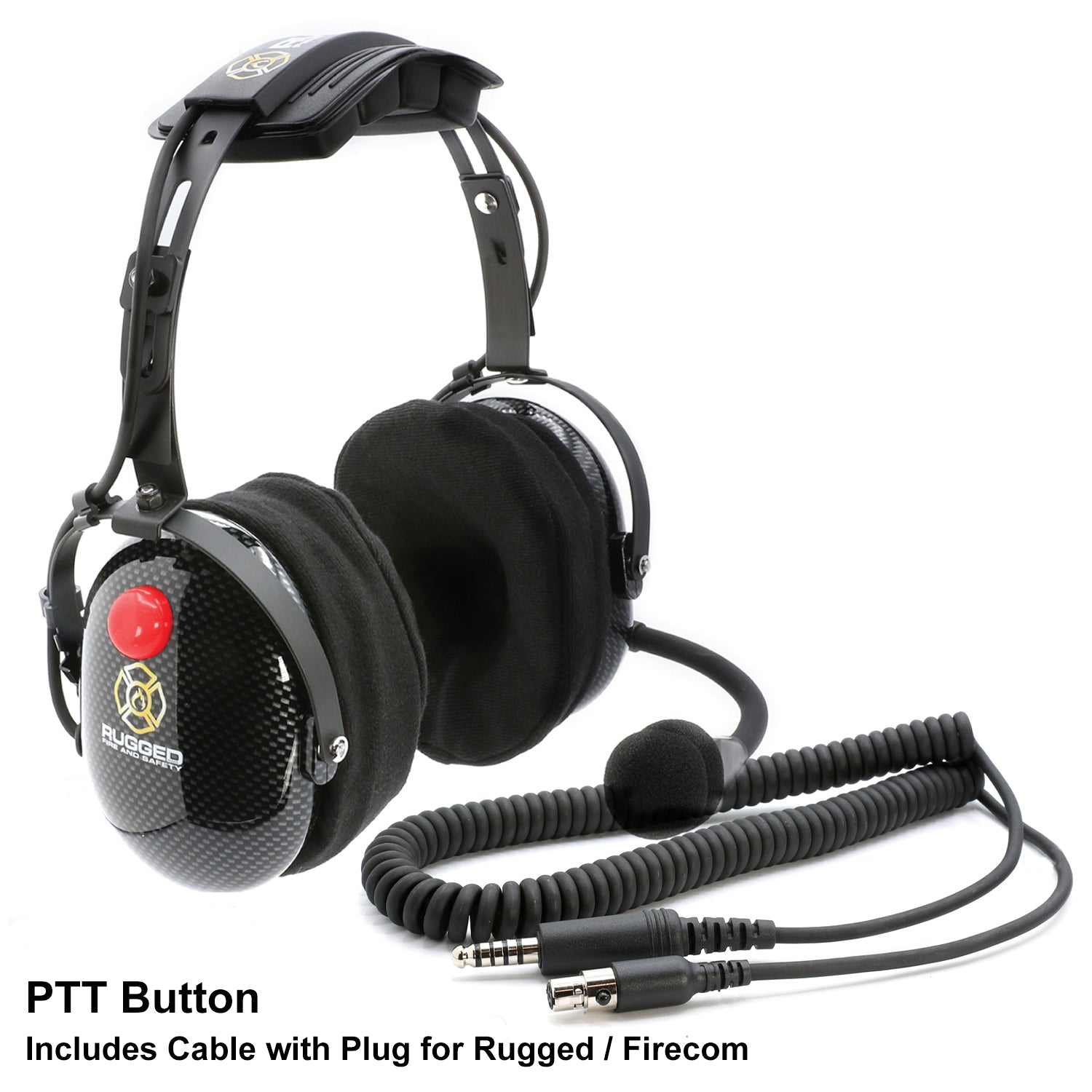 Photo of FHS Over-The-Head Fire Safety Industrial Headset by Rugged Radios - Premium for UTVs / Side by Sides