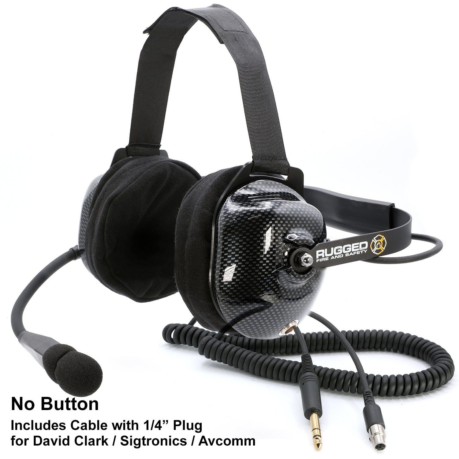 Photo of FHS Behind-The-Head Fire Safety Industrial Headset by Rugged Radios - Premium for UTVs / Side by Sides