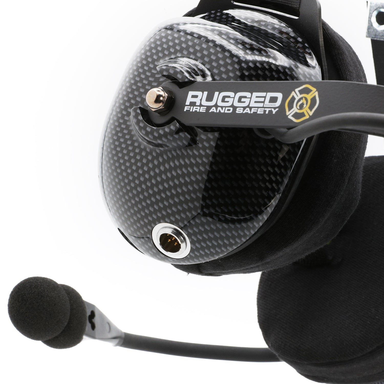 Photo of FHS Behind-The-Head Fire Safety Industrial Headset by Rugged Radios - Premium for UTVs / Side by Sides
