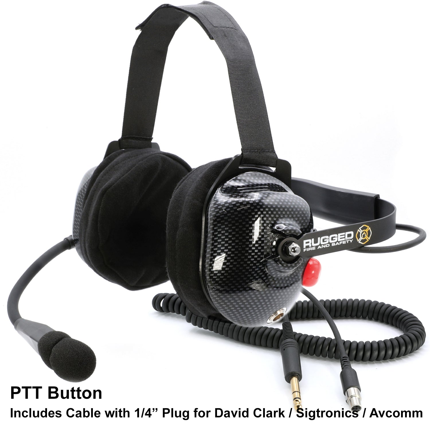 Photo of FHS Behind-The-Head Fire Safety Industrial Headset by Rugged Radios - Premium for UTVs / Side by Sides