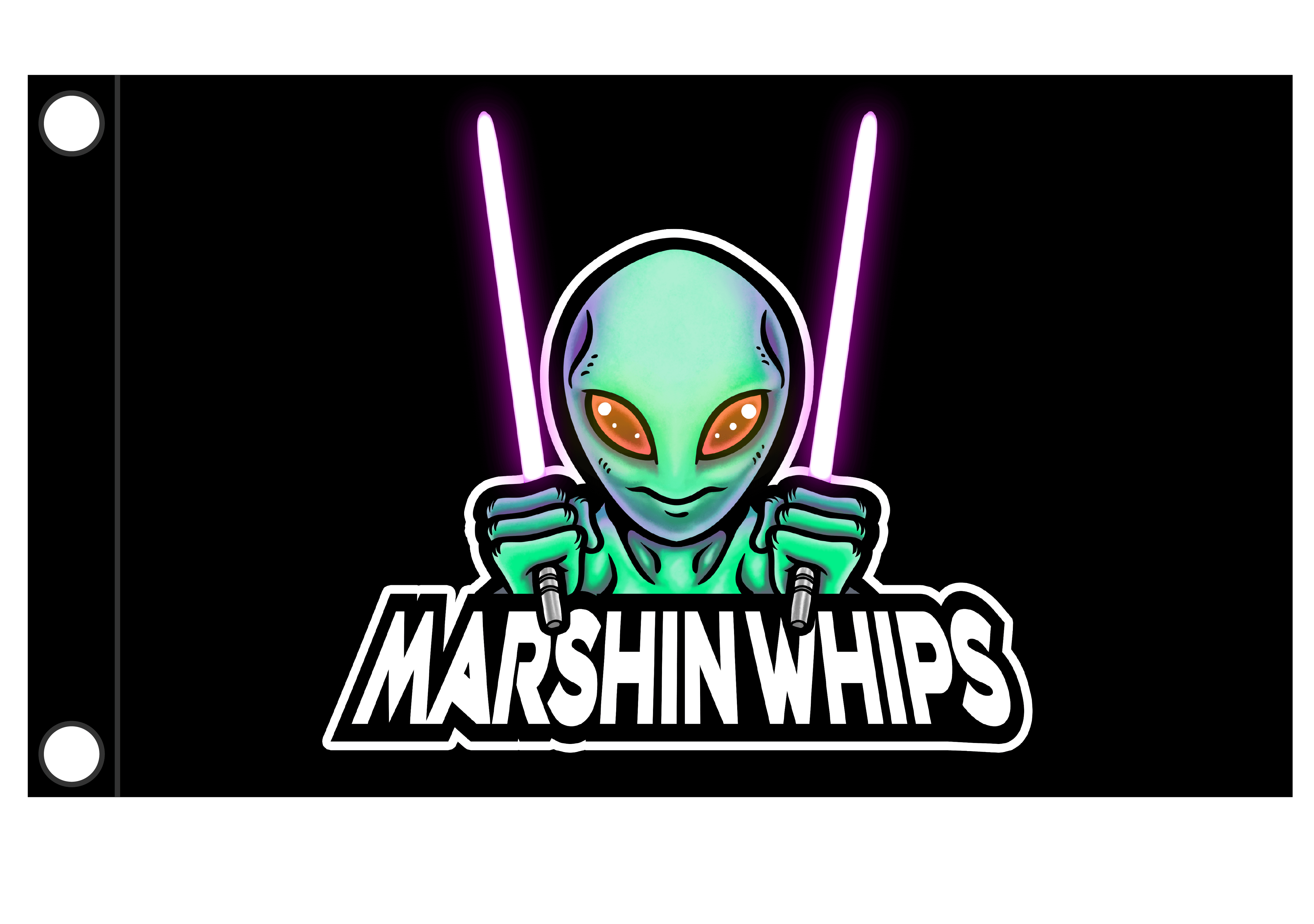 Marshin Whips Single Day Whip Flag | Double-Sided High-Visibility Replacement