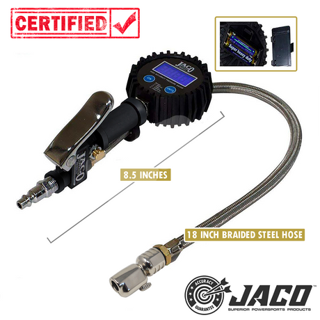 Photo of FlowPro® Digital Tire Inflator with Pressure Gauge - 200 PSI by JACO - Premium Tire Inflator Gauge for UTVs / Side by Sides