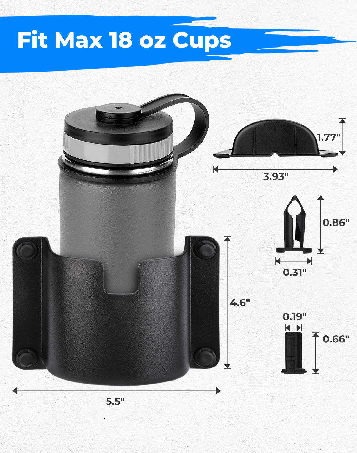 Photo of Kemimoto Drink Cup Holder Door Mount for Honda Pioneer 700-4/1000-5 by Kemimoto - Premium for UTVs / Side by Sides